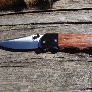 Custom Pocket Knife with Cocobolo Wood and Buffalo horn Handles