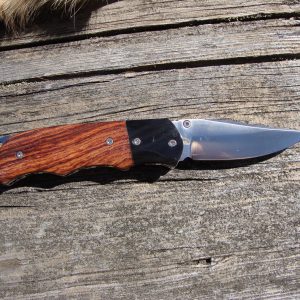 Custom Pocket Knife with Cocobolo Wood and Buffalo horn Handles