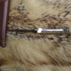 Maple Burl Handle, False grind spear point Twist Pattern Damascus Blade Small Hunter