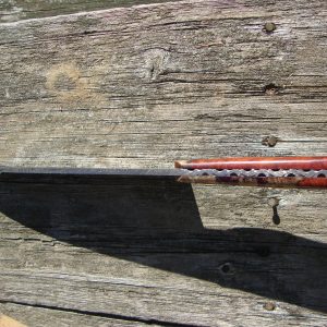 Damascus Chef Knife With Blood Wood Burl Handle File Worked Handle