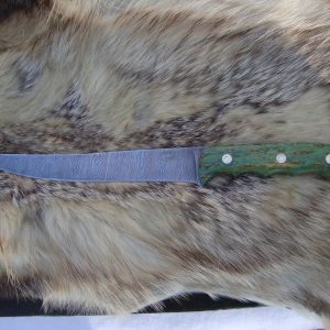 Twist Damascus Blade Fillet Knife With Maple Burl Handles