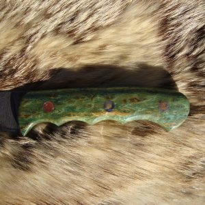 Twist Damascus Blade Fillet Knife With Maple Burl Handles