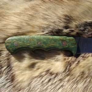 Twist Damascus Blade Fillet Knife With Maple Burl Handles