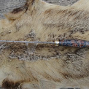 Custom Chef Knife With Stabilized Lace Wood Handle Twist Damascus Blade