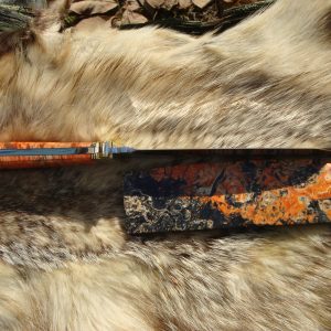 Custom Tanto Knife With Amboyna Burl Wood Handle And Sia File Worked Blade and handle