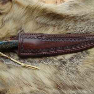 Amboyna burl wood handle fillet knife 8a Steel blade