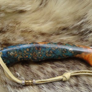 Amboyna burl wood handle fillet knife 8a Steel blade