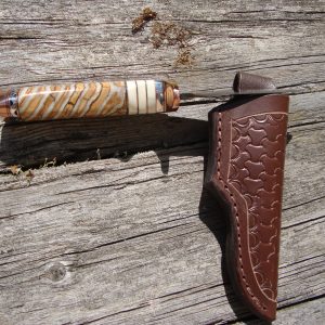 Mammoth Tooth & Mammoth ivory handle Copper Mia Damascus Blade Hunter