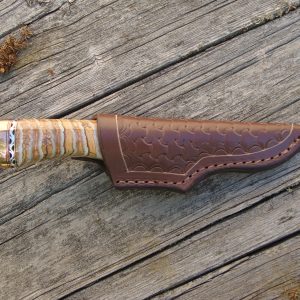 Mammoth Tooth & Mammoth ivory handle Copper Mia Damascus Blade Hunter