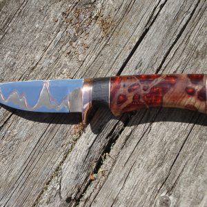 Sinker Cypress with Bog Oak Handle Copper Mia Damascus Blade Hunter