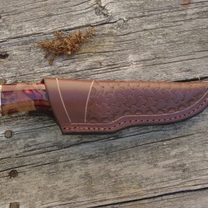 Sinker Cypress with Bog Oak Handle Copper Mia Damascus Blade Hunter