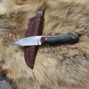 Black Ash Burl Handle Old Nicholson file drop point hunter