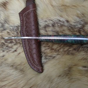 Black Ash Burl Handle Old Nicholson file drop point hunter