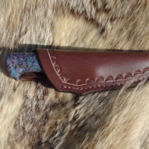 Black ash Burl Handle Fracture Damascus Blade Hunting Knife File Worked Blade